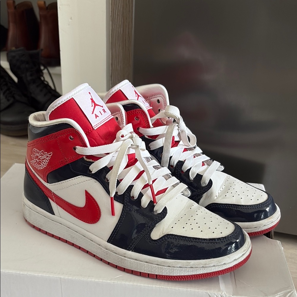 Nike Women's Sneakers - Red, White, and Blue
